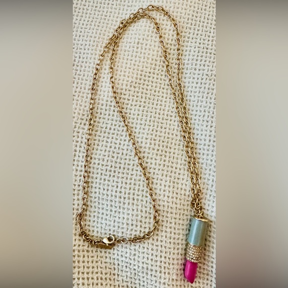 Kate Spade Kiss & Makeup Lipstick Pendant Necklace - Picture 3 of 3